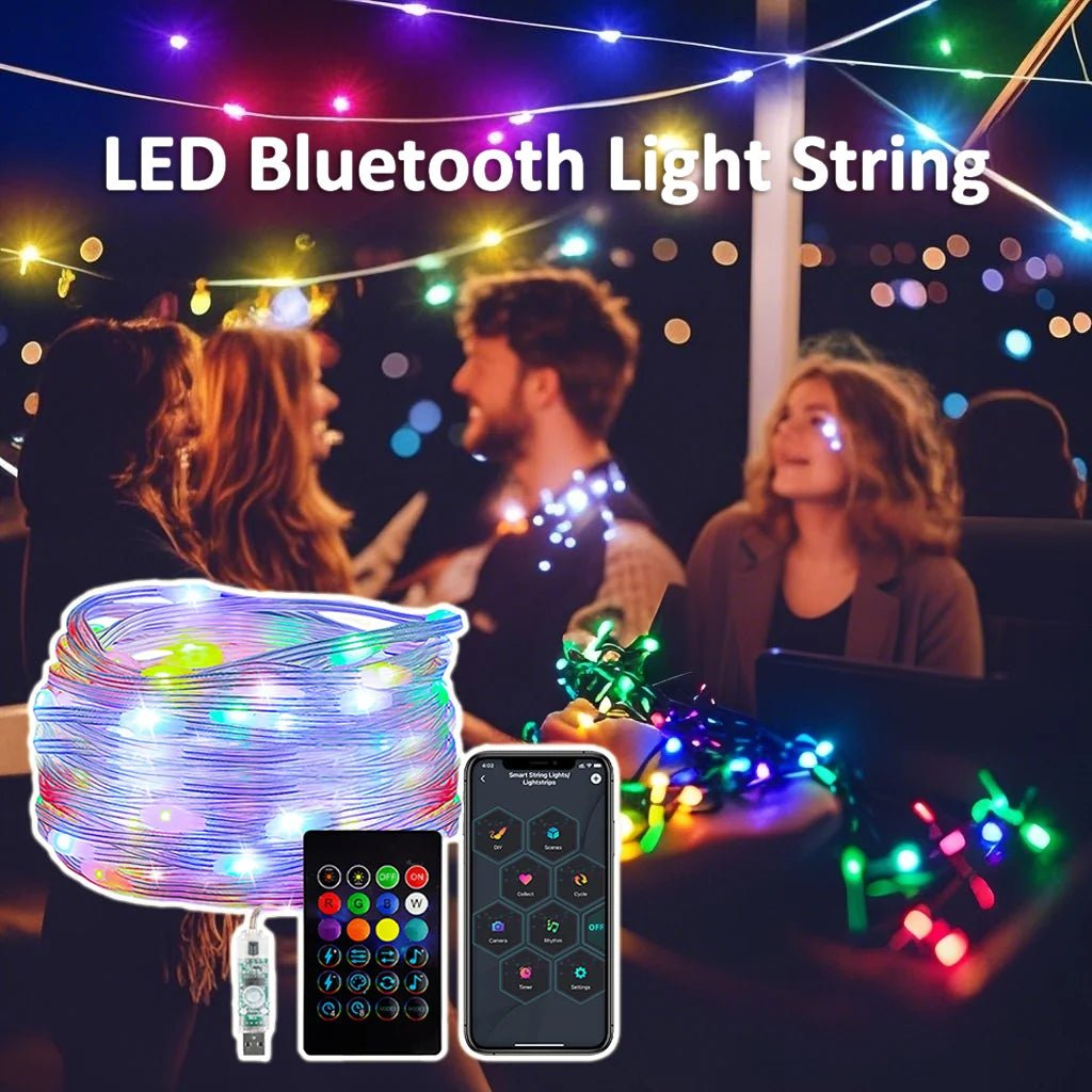 10M RGBIC Bluetooth LED String Lights - Omystec