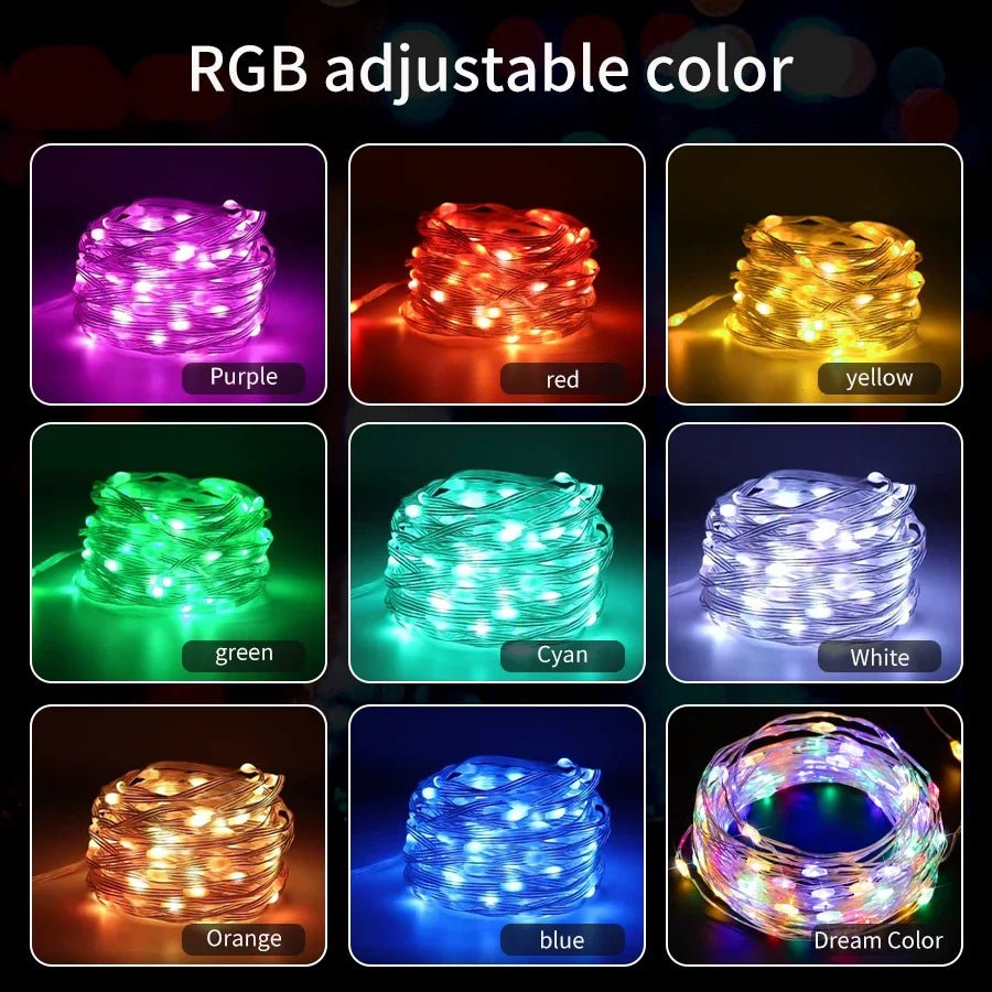 10M RGBIC Bluetooth LED String Lights - Omystec