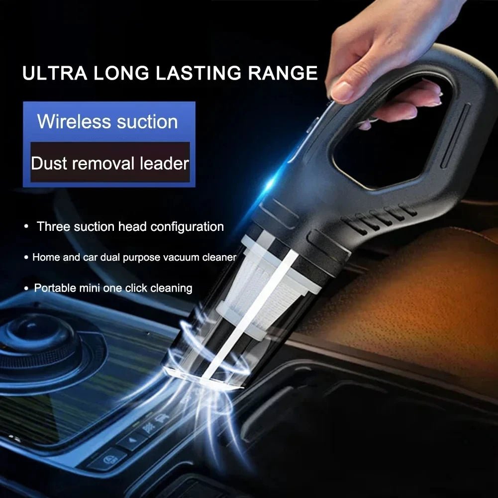 120W Vacuum Cleaner Portable Car Vacuum Cleaner USB Charging - Omystec