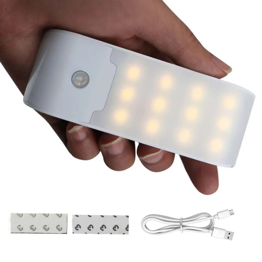 12LED Night Light Motion Sensor Rechargeable USB - Omystec