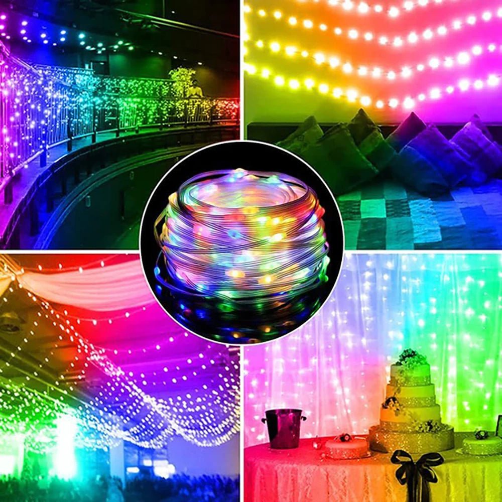 40M LED Outdoor Decorative Light RGB IC Bluetooth APP Control - Omystec