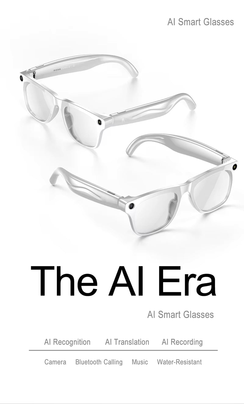 4K Smart AI Glasses 800W pixel AI Shooting Camera HD Photo Video Voice Call Translation Waterproof Bluetooth