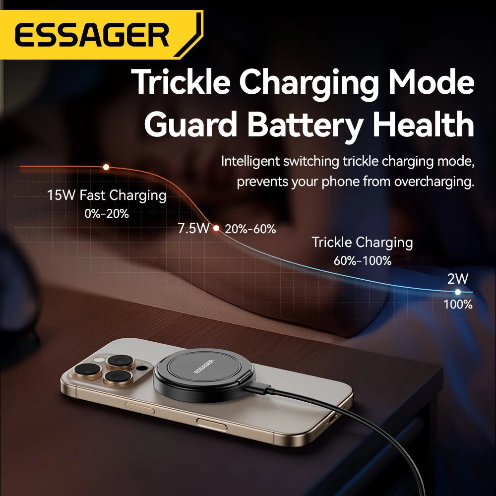 Essager Magnetic Wireless Charger With Holder 15W Fast Charging For iPhone - Omystec