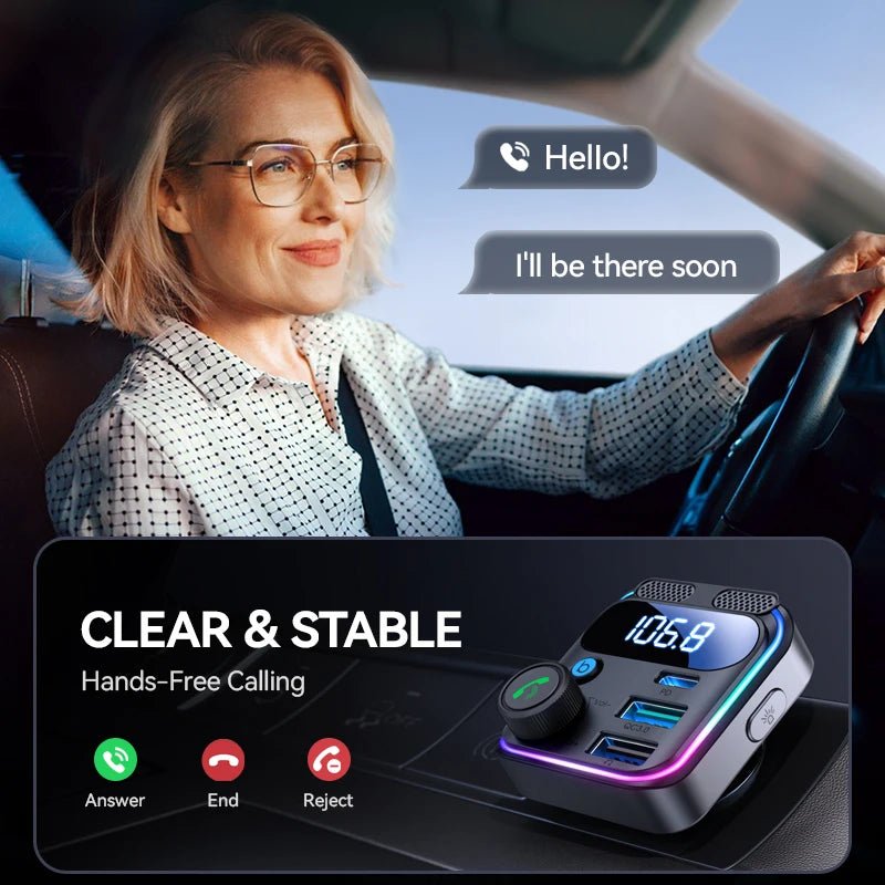 JOYROOM 48W Bluetooth 5.3 Car FM Transmitter Dual - Omystec