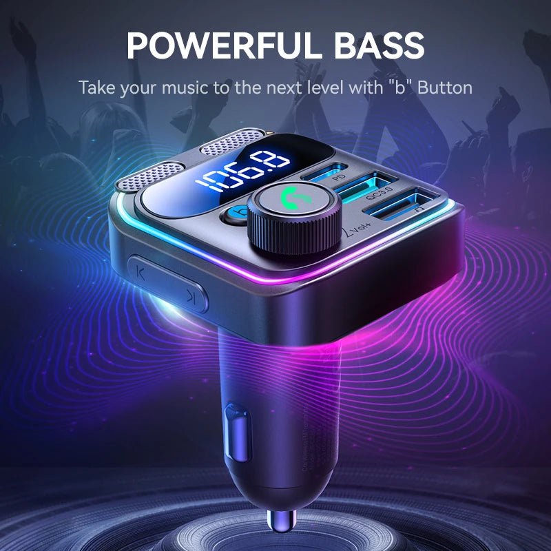 JOYROOM 48W Bluetooth 5.3 Car FM Transmitter Dual - Omystec