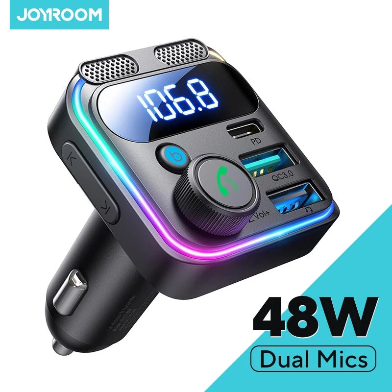 JOYROOM 48W Bluetooth 5.3 Car FM Transmitter Dual - Omystec