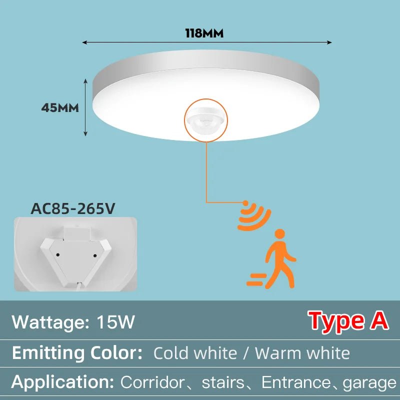 Led Ceiling Lamp With Motion Sensor - Omystec