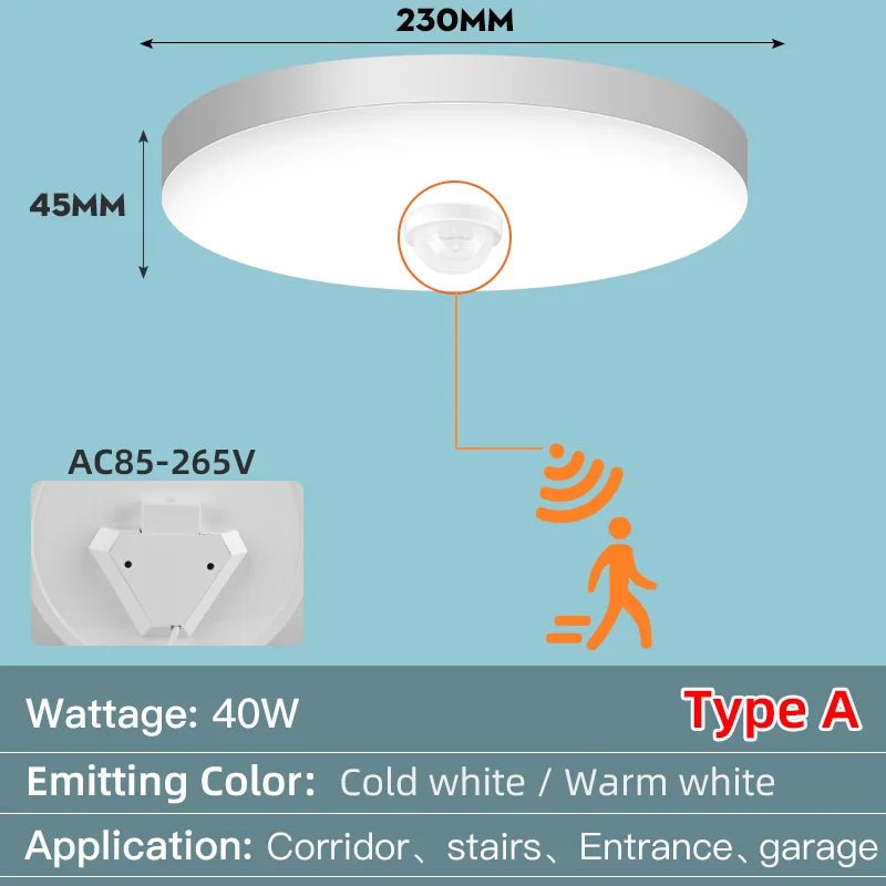 Led Ceiling Lamp With Motion Sensor - Omystec