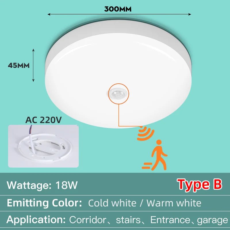 Led Ceiling Lamp With Motion Sensor - Omystec