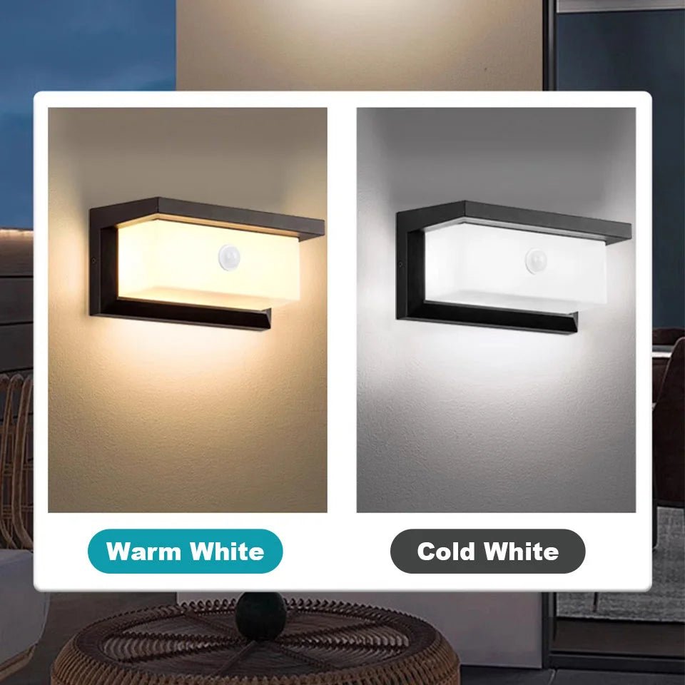 Led Wall Lights PIR Motion Sensor Outdoor Lamps Waterproof - Omystec