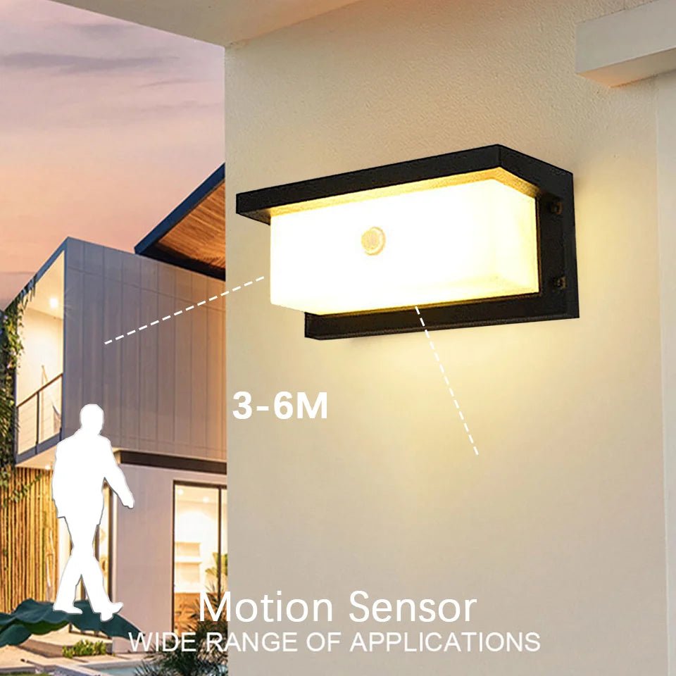 Led Wall Lights PIR Motion Sensor Outdoor Lamps Waterproof - Omystec