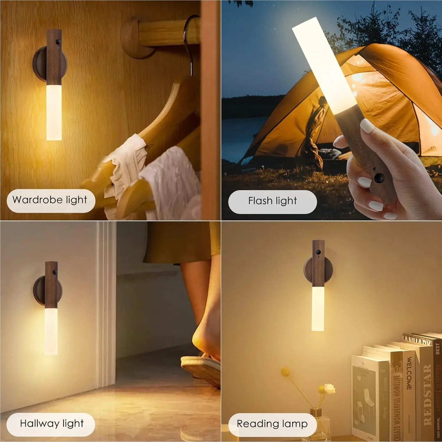 LED Wood Wall Lamp Atmosphere - Omystec
