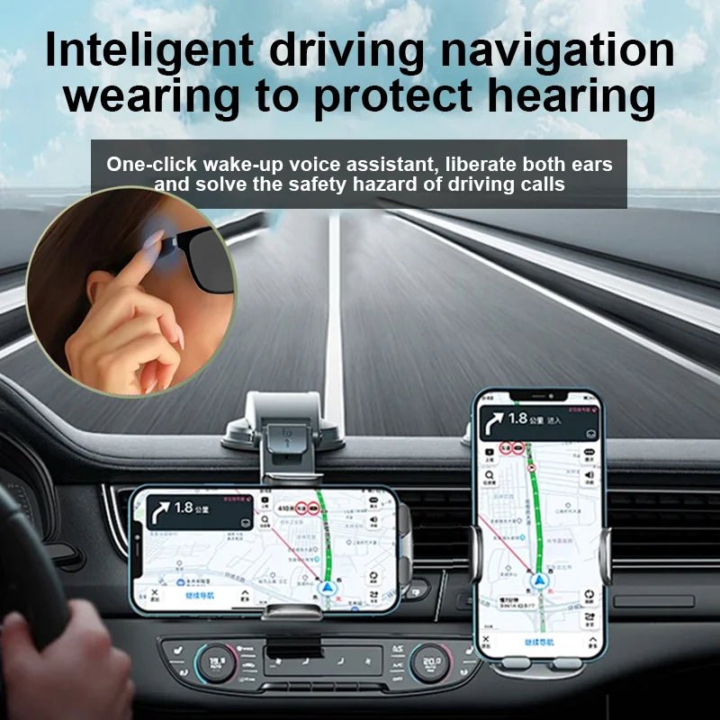 LIGE Fashion AI Smart Bluetooth Glasses Voice Assistant Bluetooth Call Playing Music Men Women Smart Sunglasses Camera Control - Omystec