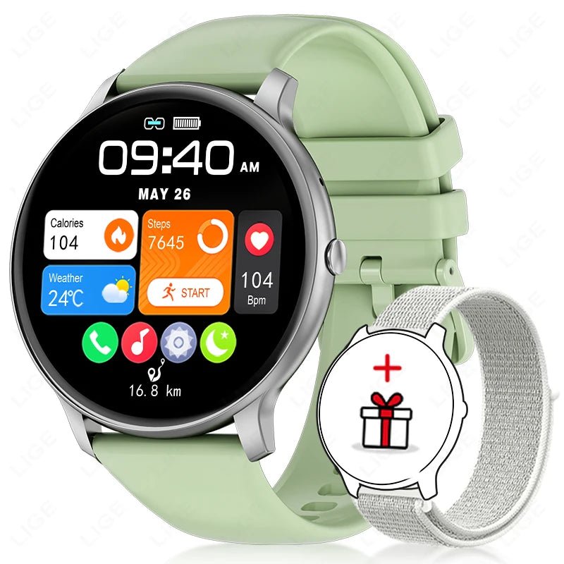 LIGE New Smart Watch Ladies Bluetooth Call Waterproof Sports Fitness - Omystec