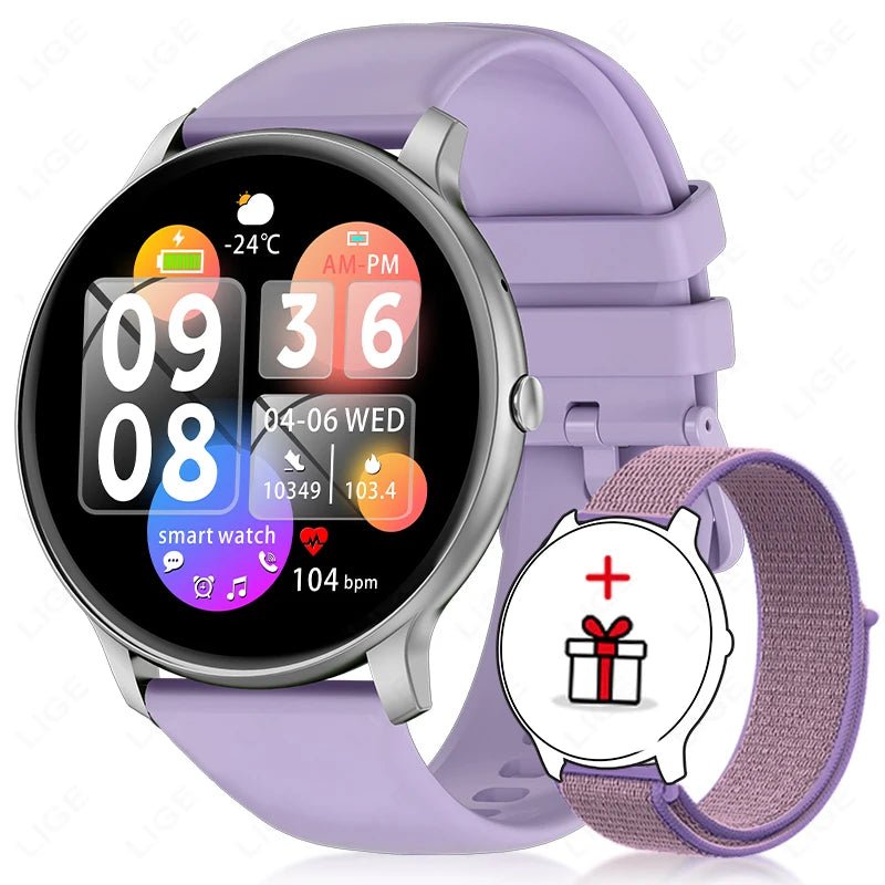 LIGE New Smart Watch Ladies Bluetooth Call Waterproof Sports Fitness - Omystec