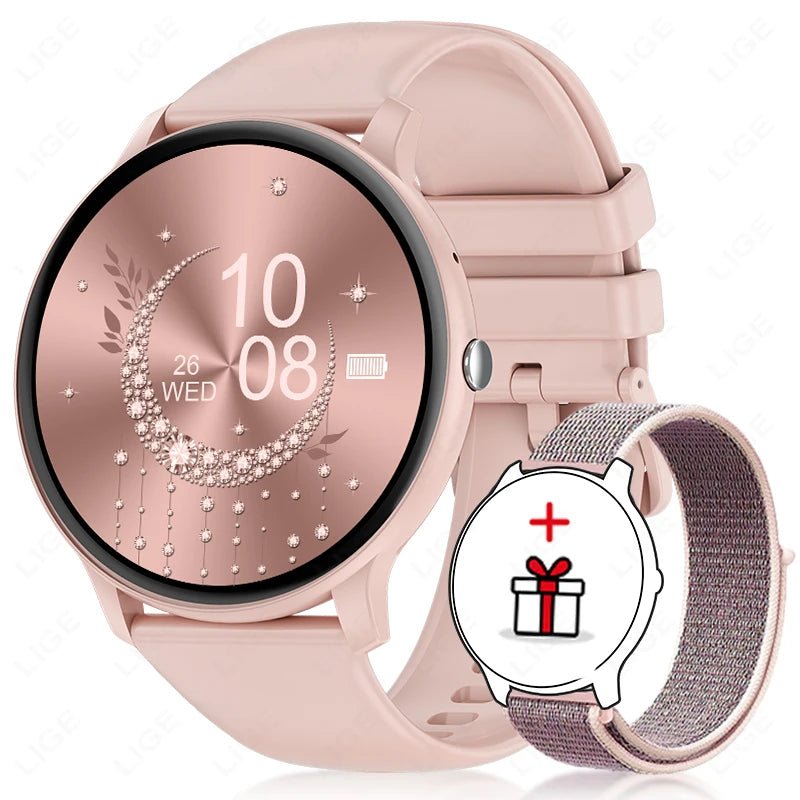 LIGE New Smart Watch Ladies Bluetooth Call Waterproof Sports Fitness - Omystec