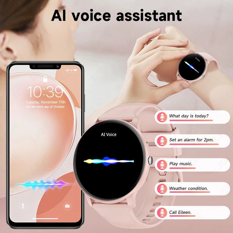 LIGE Smart Watch Women Men Bluetooth Call - Omystec