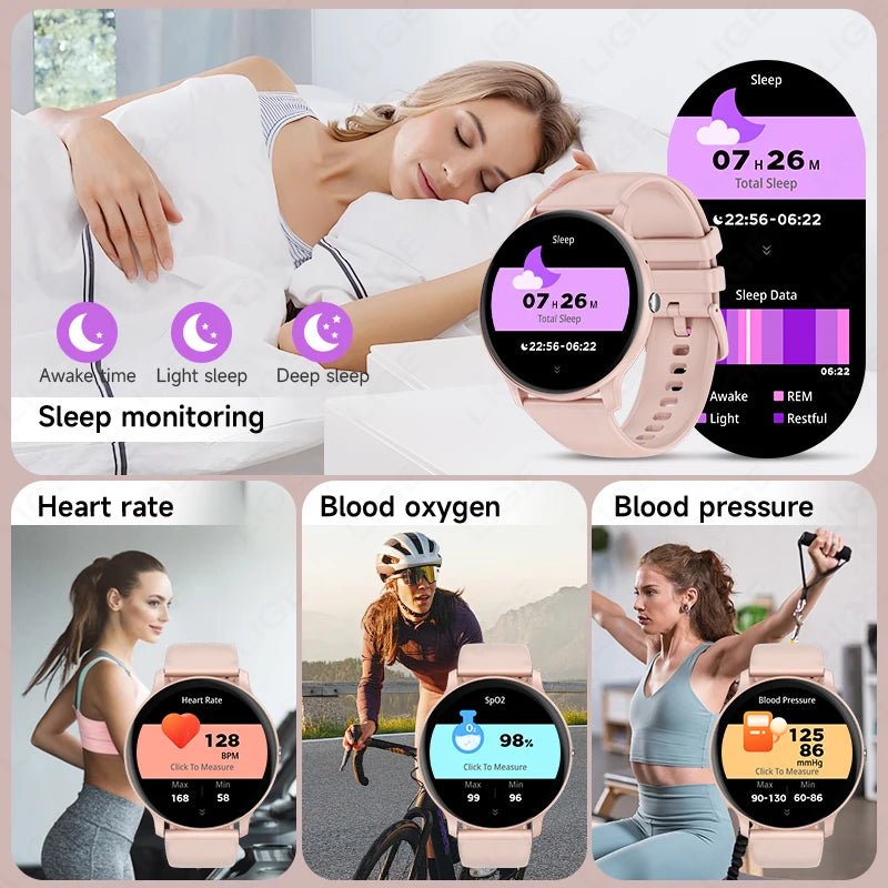 LIGE Smart Watch Women Men Bluetooth Call - Omystec