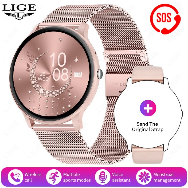 LIGE Smart Watch Women Men Bluetooth Call - Omystec
