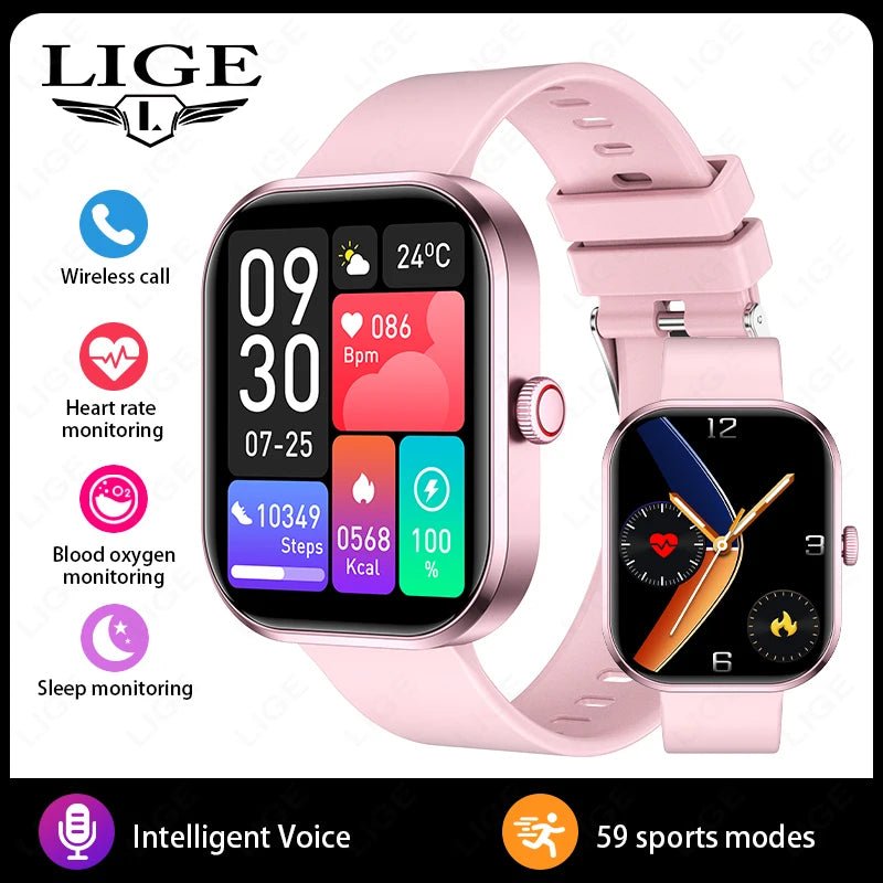 LIGE Smart Watches Ladies Bluetooth Call Sport Bracelet - Omystec