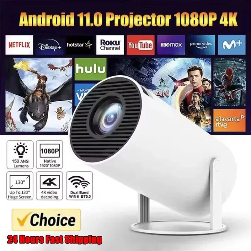 Magcubic Projector HY300 PRO 4K Android 11 Dual Wifi6 1080P 1280*720P - Omystec
