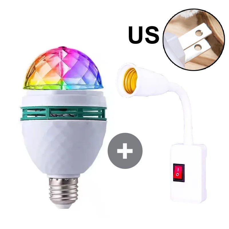 Multicolor Stage Effect Lighting Atmosphere Rotating E27 light bulb - Omystec