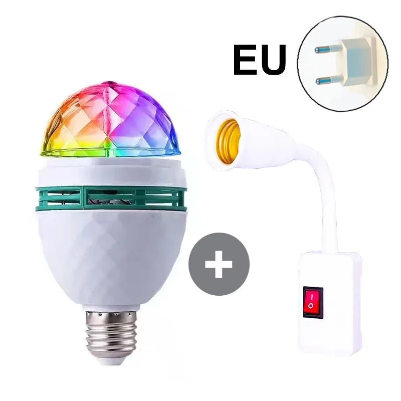 Multicolor Stage Effect Lighting Atmosphere Rotating E27 light bulb - Omystec