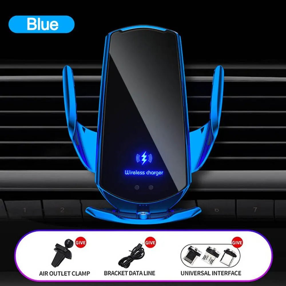 Q3 Smart Sensor Car Phone Wireless Charger 15W Fast Charging Auto - Clamping - Omystec