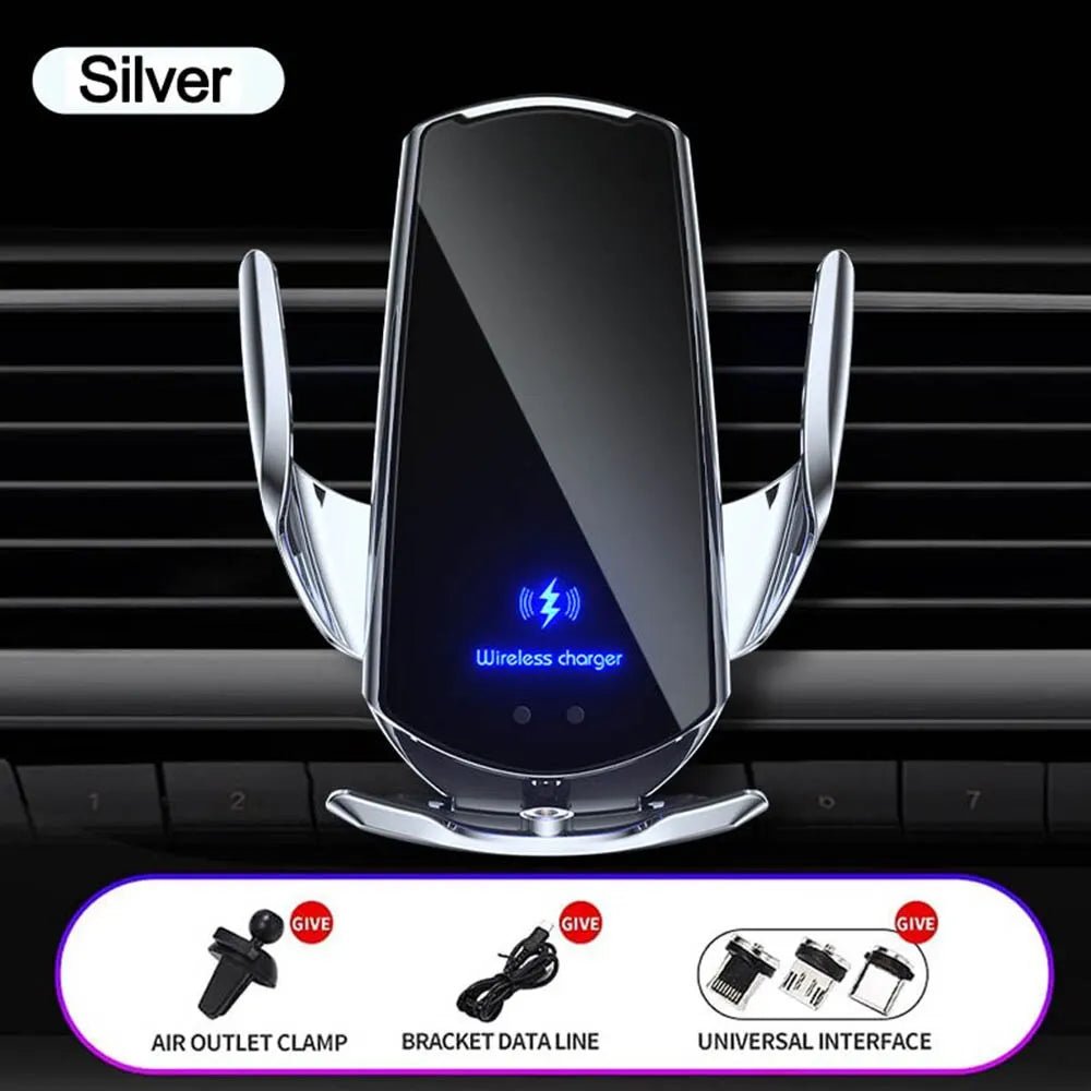 Q3 Smart Sensor Car Phone Wireless Charger 15W Fast Charging Auto - Clamping - Omystec