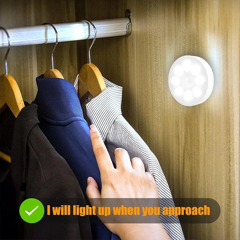 Rechargeable Motion Sensor Lights, 3Color Temps Night Light, Magnetic Stick on Lamp - Omystec