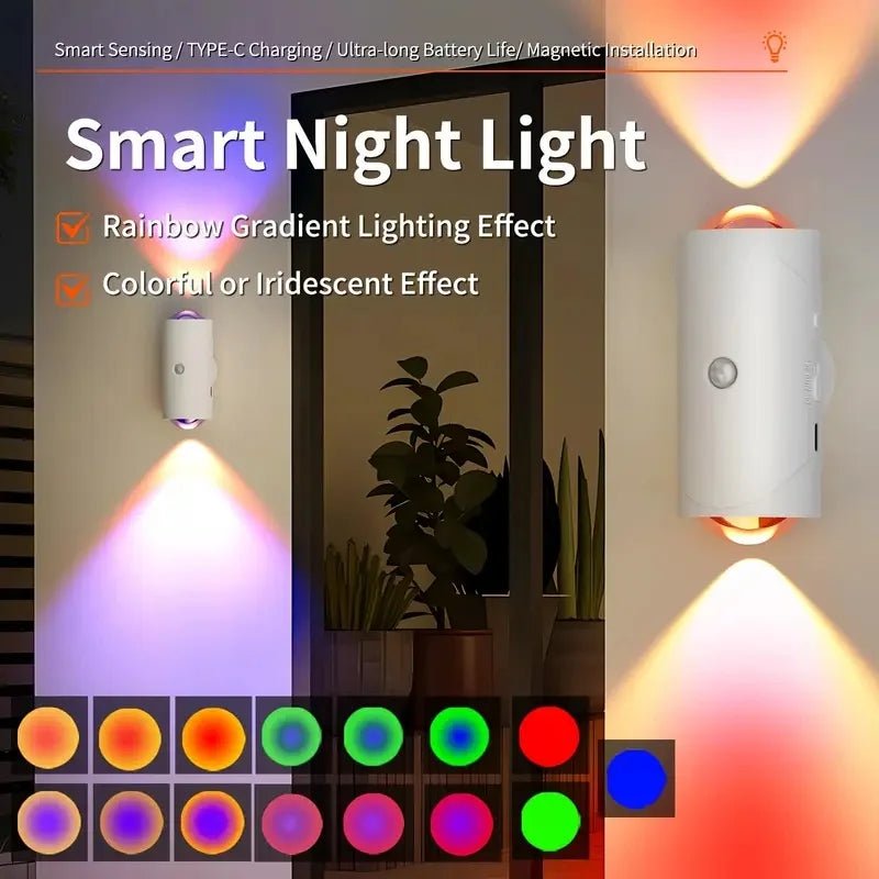 RGB Gradient LED Night Light with Motion Sensor - Omystec