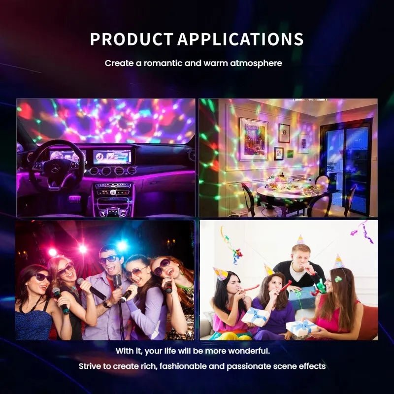 Rotate Multicolor USB Projector Led Light Night Light - Omystec