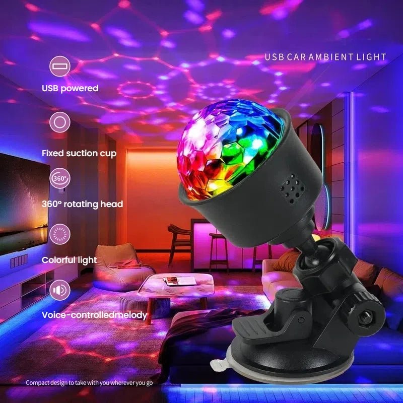 Rotate Multicolor USB Projector Led Light Night Light - Omystec