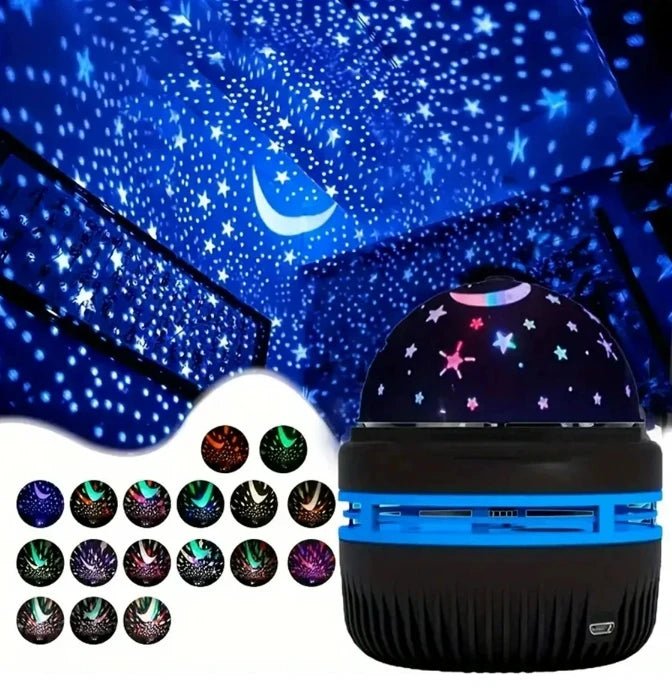 Rotate Multicolor USB Projector Led Light Night Light - Omystec
