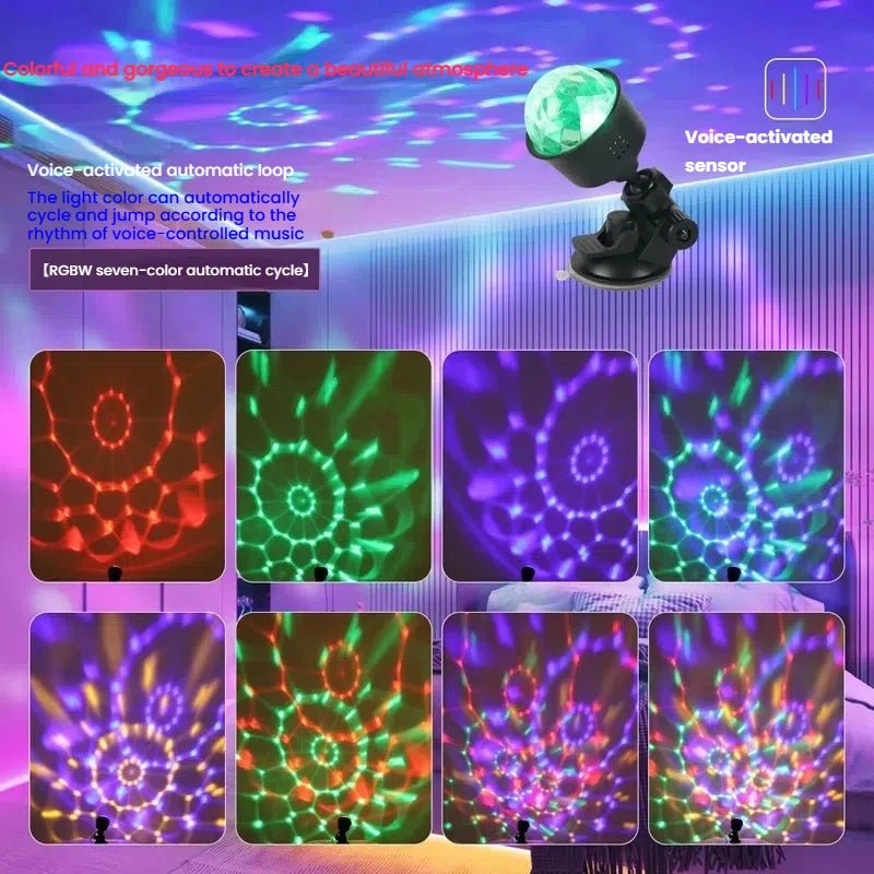 Rotate Multicolor USB Projector Led Light Night Light - Omystec