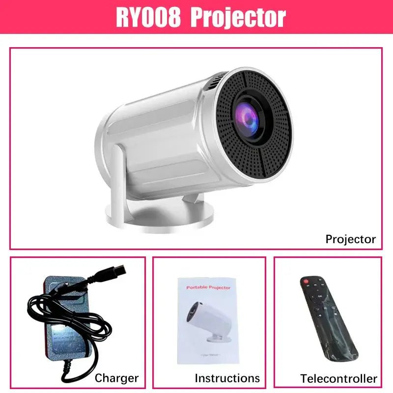 RUSMR Projector RY008 PRO 4K Android Dual Wifi6 - Omystec