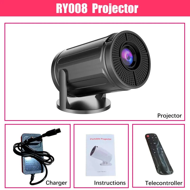 RUSMR Projector RY008 PRO 4K Android Dual Wifi6 - Omystec