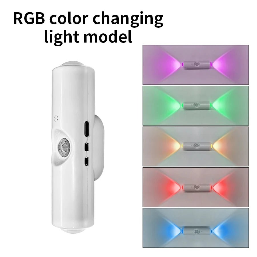 Smart RGB Gradient Wall Light Motion Sensor Magnetic Rechargeable Wall Sunset Lamp - Omystec