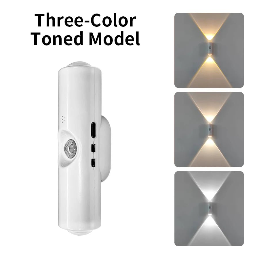 Smart RGB Gradient Wall Light Motion Sensor Magnetic Rechargeable Wall Sunset Lamp - Omystec
