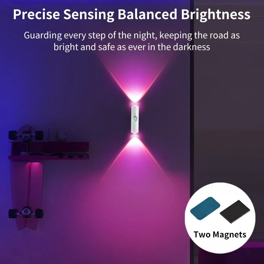 Smart RGB Gradient Wall Light Motion Sensor Magnetic Rechargeable Wall Sunset Lamp - Omystec