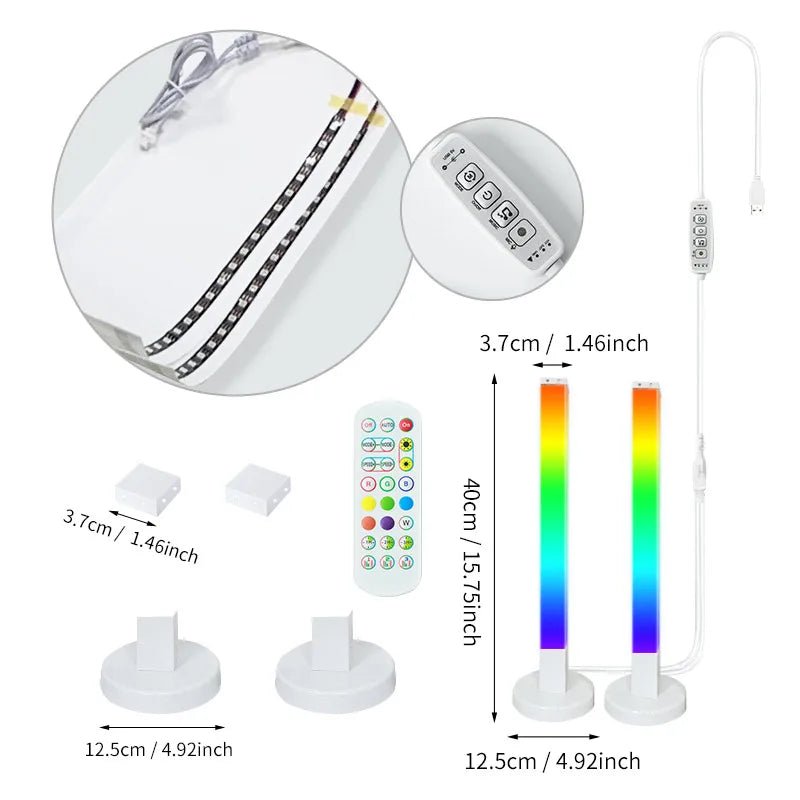 Smart RGB LED Floor Lamp Remote/Switch/APP Control USB Music Sync - Omystec