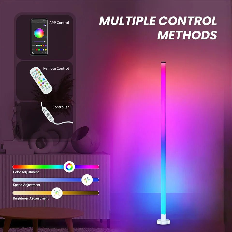 Smart RGB LED Floor Lamp Remote/Switch/APP Control USB Music Sync - Omystec