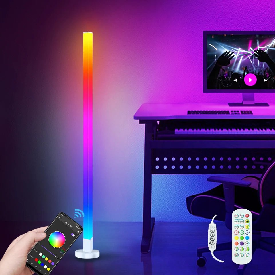 Smart RGB LED Floor Lamp Remote/Switch/APP Control USB Music Sync - Omystec