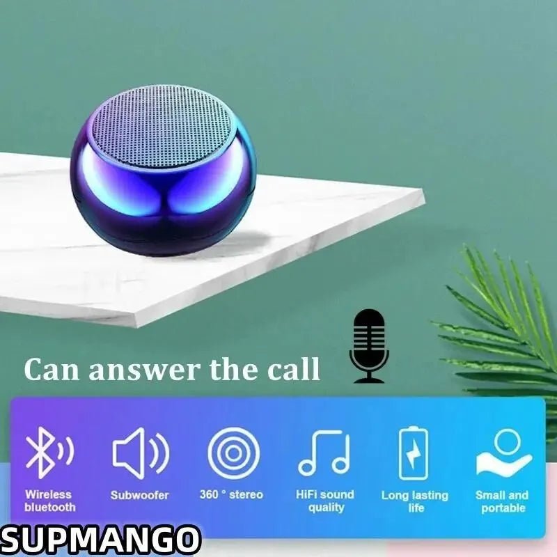 Supmango M3 Flash Wireless Bluetooth 5.0 Mini Speaker Portable - Omystec