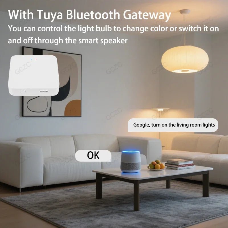 Tuya Bluetooth LED bulb RGBCW color changing light intelligent life APP group control timing - Omystec