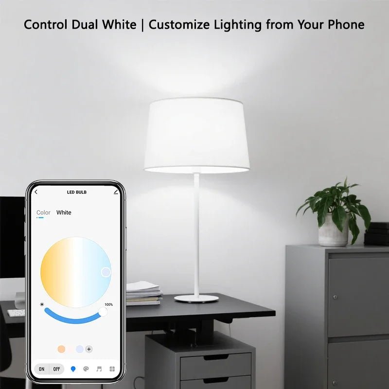 Tuya Bluetooth LED bulb RGBCW color changing light intelligent life APP group control timing - Omystec