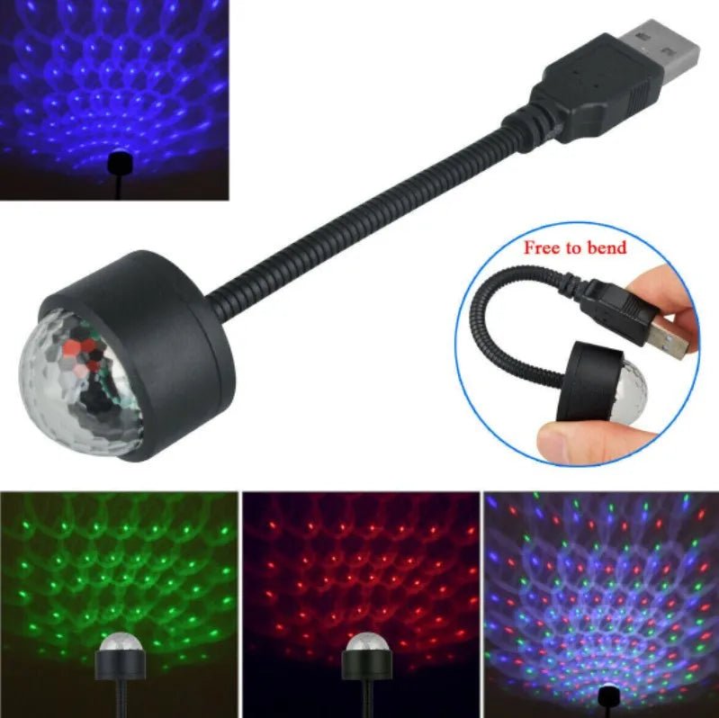 USB Sound Music Rhythm Magic Stage Effect Projection Lamp LED Night Light - Omystec