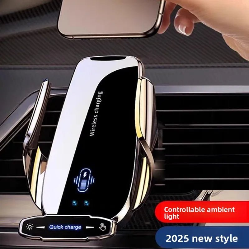 Wireless Charger For Car Mobile Cell Phone Holder Auto Clamping - Omystec