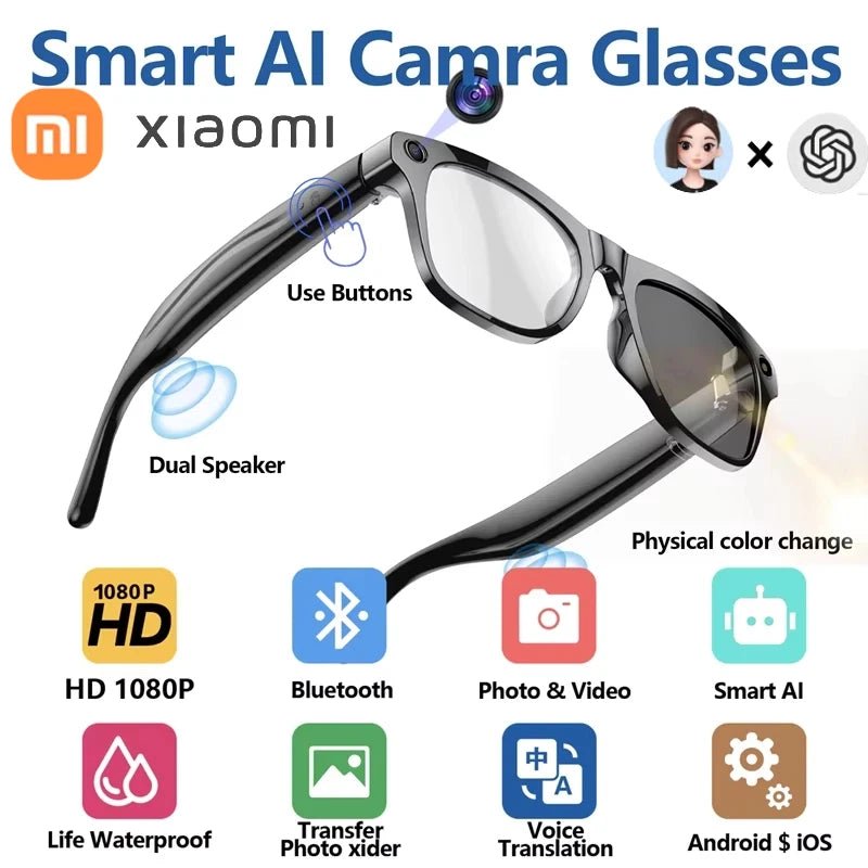 Xiaomi Mijia Smart Glasses 4K HD - AI Camera 100MP Bluetooth - Omystec