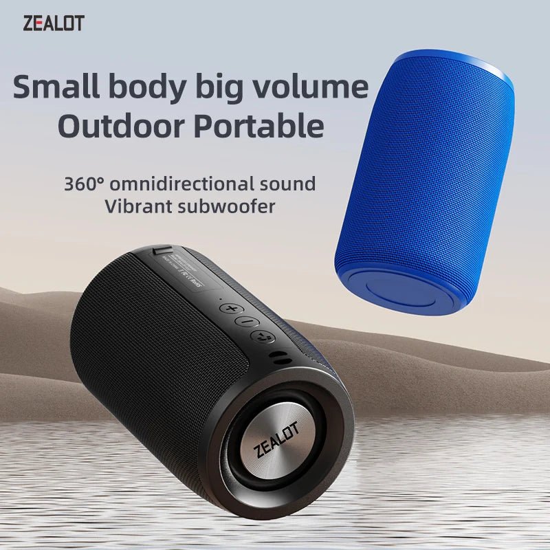 ZEALOT - S32 Mini Portable Bluetooth Speaker HIFI Subwoofer Wireless - Omystec